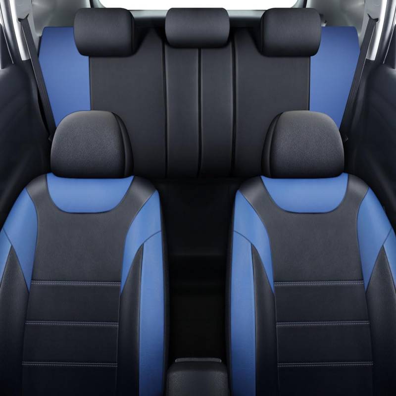 Chifeng Mehrfarbiges KunstlederRutschfest und verschleißfestAtmungsaktivLeicht zu reinigenEinfach zu montierenGeeignet 5-Sitzer Autositzbezug für FIAT Grande Punto Tipo (blau) von Chifeng