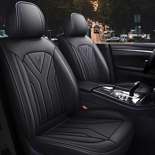 Chifeng Universelle 5-Sitzer-Autositzbezüge für Seat Altea Arona Ateca Ibiza Leon Tarraco, Atmungsaktiv, Ganzjährig Verwendbar Sitzheizungskompatibel (Black) von Chifeng