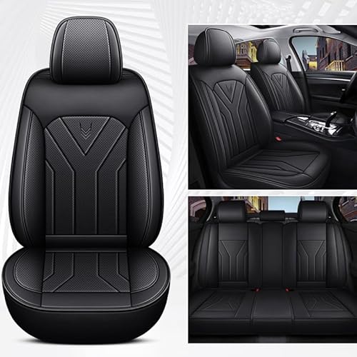 Chifeng Wasserdicht Autositzbezüge Komplettes Set, Universell Passend Für 98% SUVs, Autos, Lastwagen, Limousinen, Komfortabel, Abrasionfest, Atmungsaktiv, Rot (Black) von Chifeng