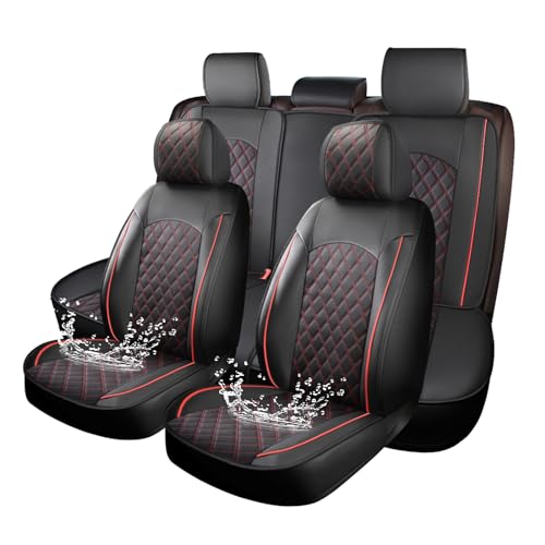 Chifeng Wasserdicht Autositzbezüge Komplettes Set, Universell Passend Für Citroen C3 Aircross C3 Picasso C4 Cactus C5 Aircross C5 X C6 DS4 DS5 (Rot) von Chifeng