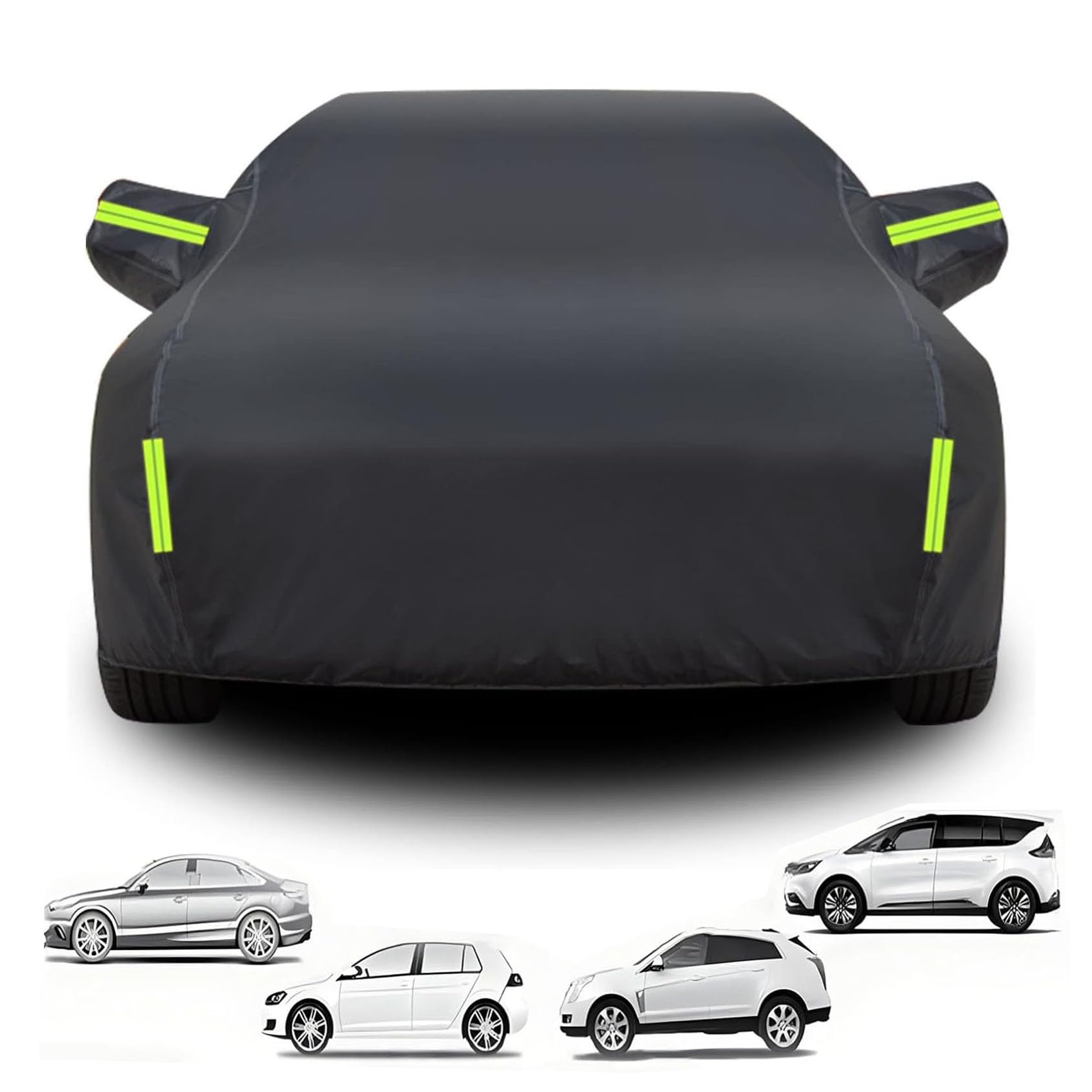 Auto Abdeckplane Wasserdicht für 𝖡𝖬𝖶 X6 M E71 2009-2014 Autoabdeckung,Autogarage Abdeckung Schwarz Full Car Cover,Atmungsaktiv Autoabdeckung Winter Schneesicher Regensicher von Chihen