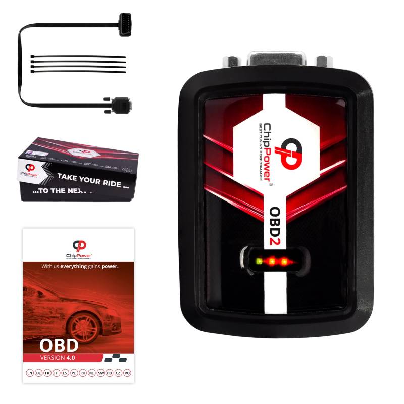 ChipPower Chiptuning OBD v4 geeignet für Mitsubishi Pajero III V60 3.0 3.5 GDI 3.8 - kW Tuningbox Benzin Plug&Drive Chip Tuning Box Leistungssteigerung und weniger Verbrauch von ChipPower