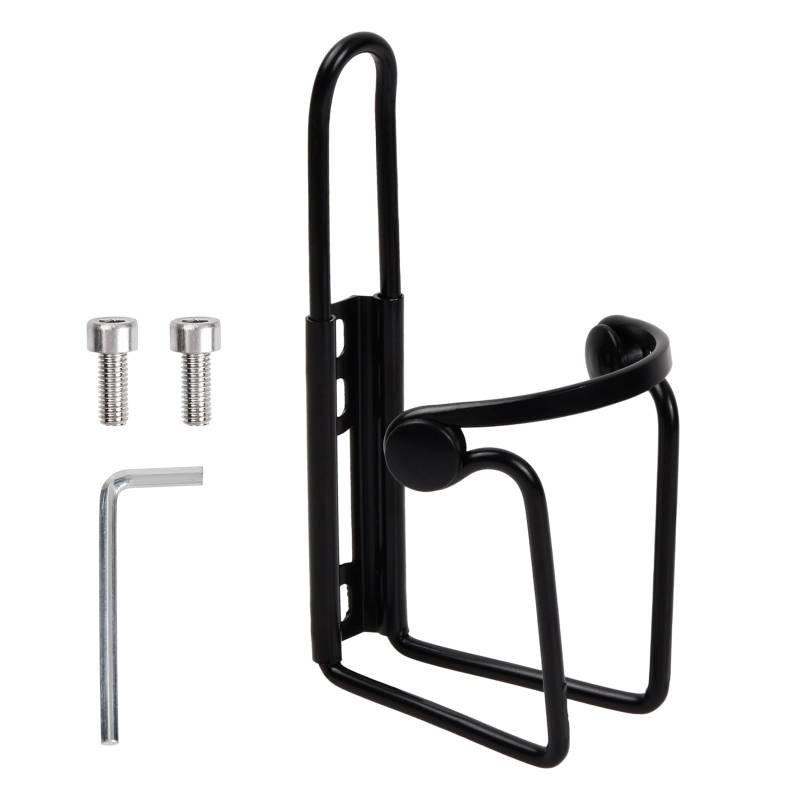 Chstarina Flaschenhalter Fahrrad aus Aluminium, Leicht GeträNkehalter Fahrrad, Wasserflaschenhalter Flasche Halter Rack mit Schrauben Inbusschlüssel, für Rennrad Mountain Road Bike(Schwarz) von Chstarina