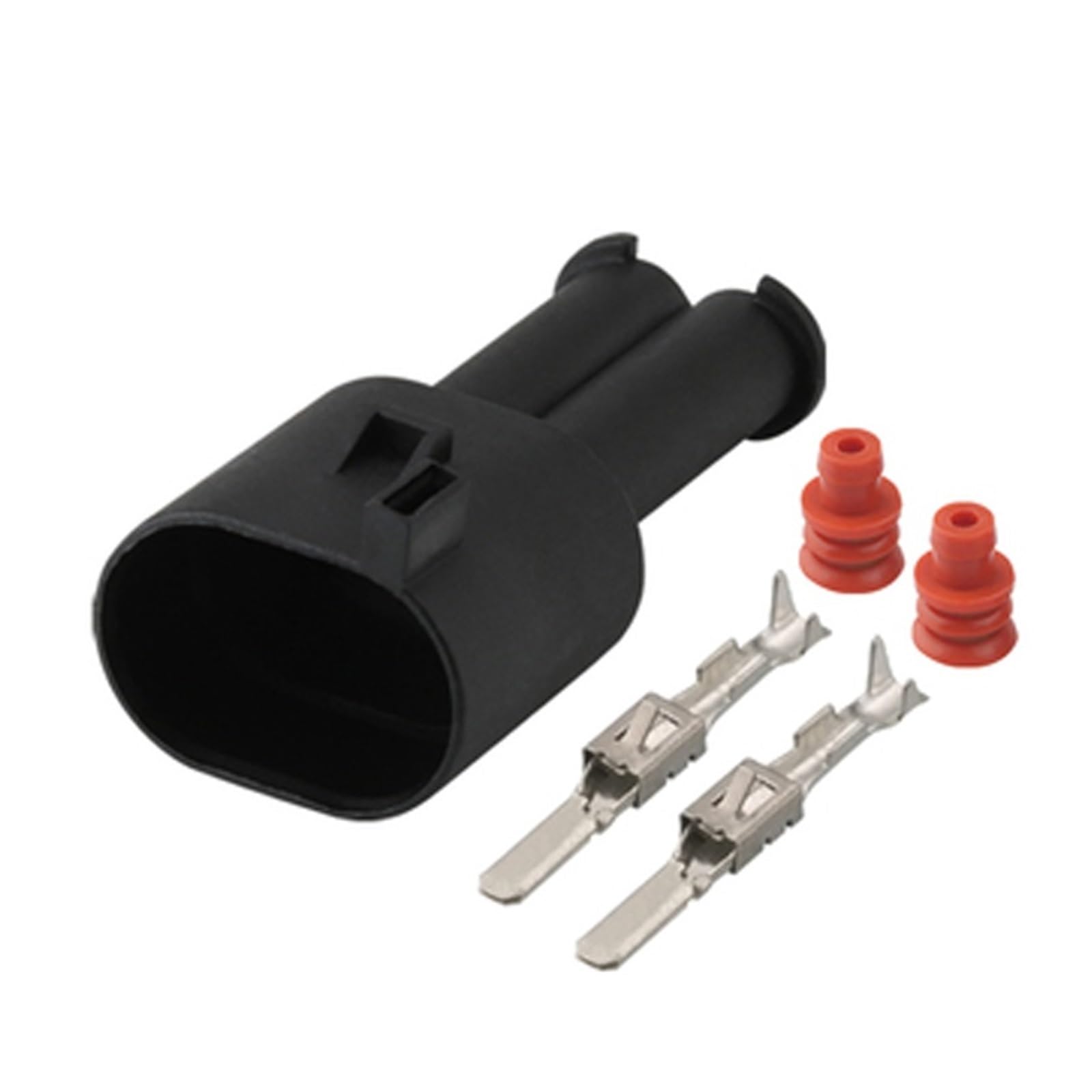 ChunLK 1/5/10/20/50/Sets 2 Pin Way Auto Männlich Weiblich Wasserdicht Sensor Stecker Versiegelt Kabel Stecker DJ70250-3,5-21 6N0927997(2p Male,5 Sets) von ChunLK