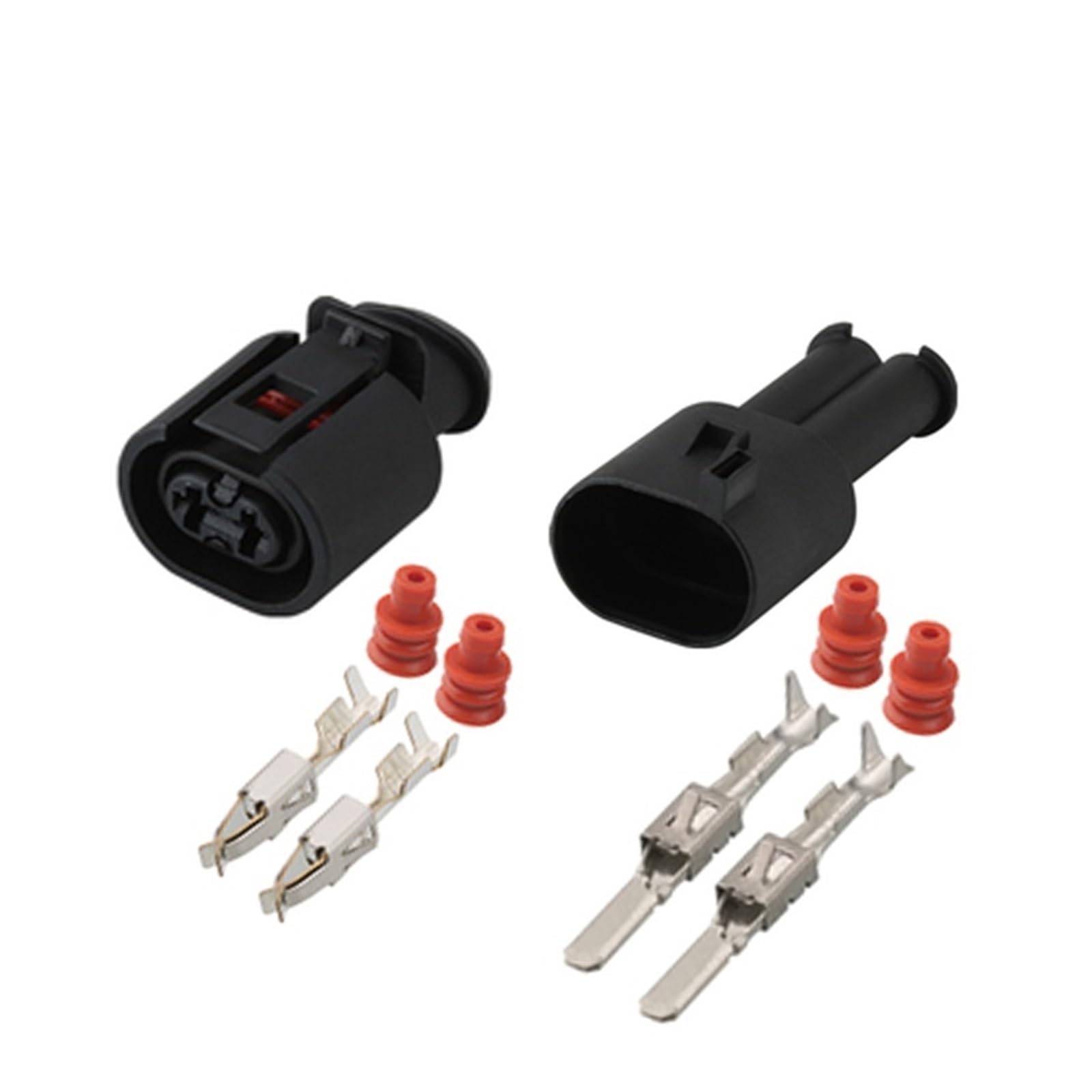 ChunLK 1/5/10/20/50/Sets 2 Pin Way Auto Männlich Weiblich Wasserdicht Sensor Stecker Versiegelt Kabel Stecker DJ70250-3,5-21 6N0927997(2p Male Female,5 Sets) von ChunLK