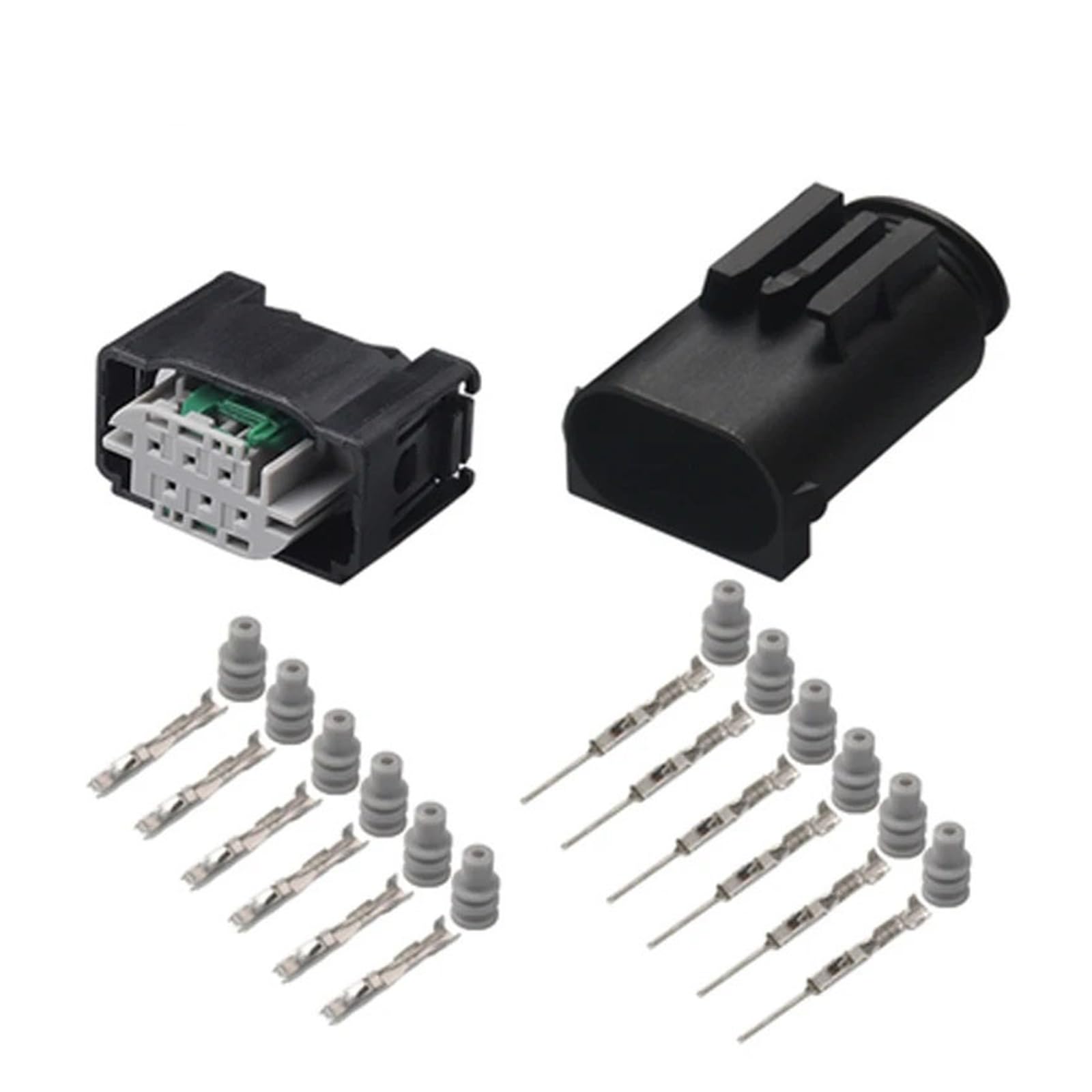 ChunLK 1/5/10/20/50/set 6-pin Pedal Schwarz Verdrahtung Stecker Buchse Männlichen Und Weiblichen Stecker 1-967616-1 1-967587-3(6p Female Male,50 Sets) von ChunLK