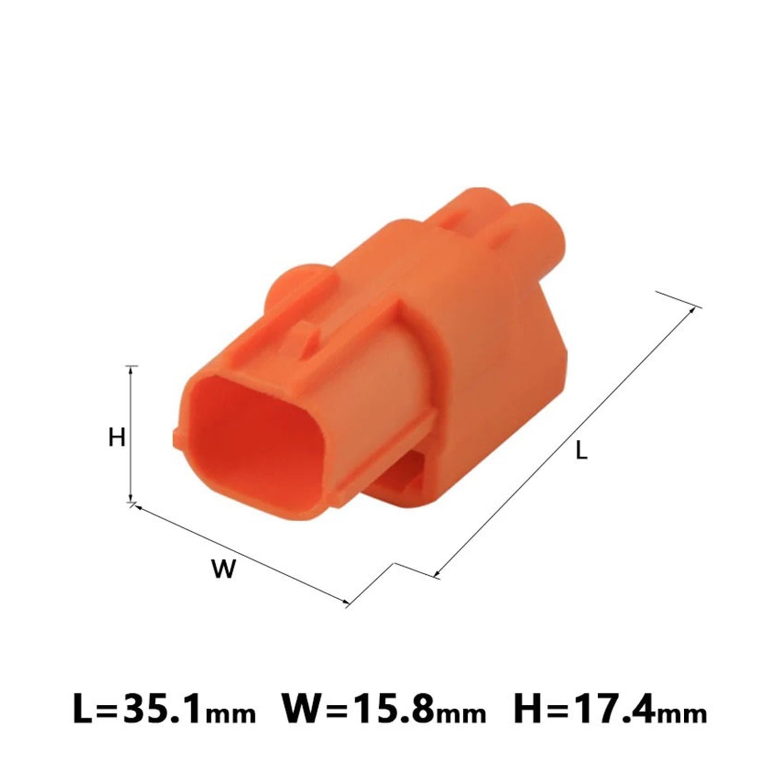 ChunLK 1/5/10/20/50 Sets 2 Pin Automotive Wasserdicht Elektrische Kabelbaum Orange Männlich Weiblich Verdrahtung Stecker 6188-0590 6189-0891(2p Female Male A,50 Sets) von ChunLK