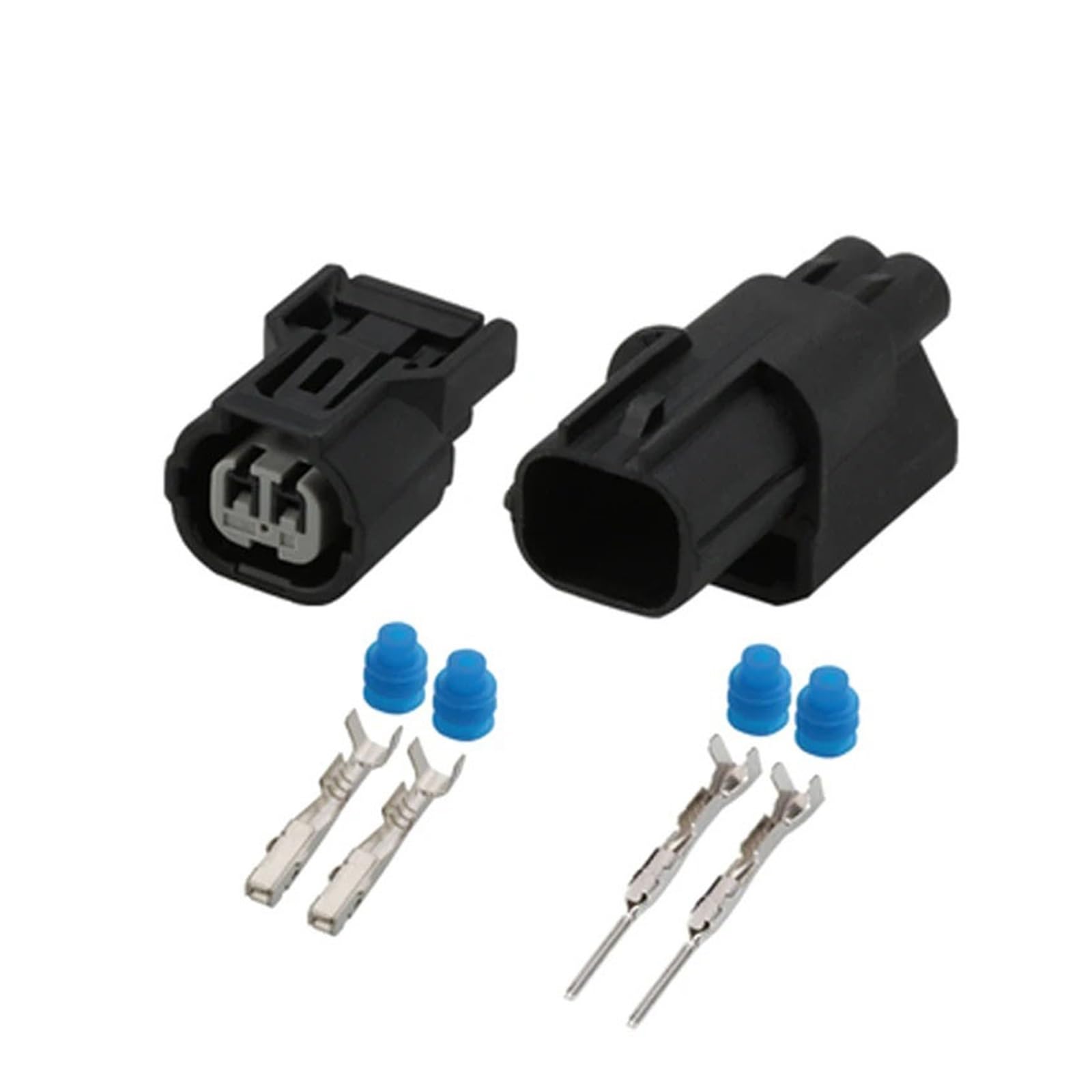 ChunLK 1/5/10/20/50 Sets 2 Pin Automotive Wasserdicht Elektrische Kabelbaum Orange Männlich Weiblich Verdrahtung Stecker 6188-0590 6189-0891(2p Female Male B,50 Sets) von ChunLK