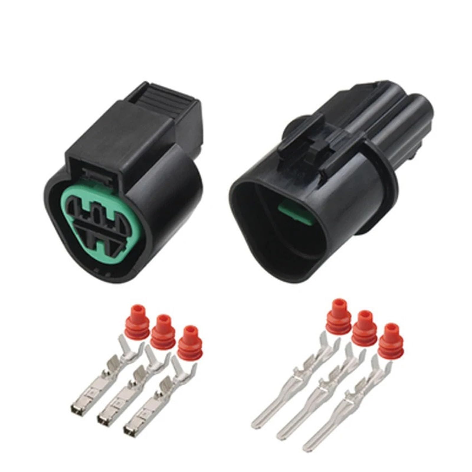 ChunLK 1/5/10/20/50 Sets 3 Pin wasserdichte Elektrische Auto Schwarz Stecker Automotive Kum Verdrahtung Buchse PB621-03020 PB625-03027(3p Female Male,50 Sets) von ChunLK