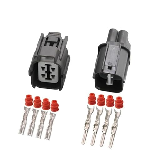 ChunLK 1/5/10/20/50 Sets 4 Pin Weiblich Männlich Auto Stecker Licht Lampe Motor Buchse for B-Serie O2 Sensor Stecker 6189-0132 6181-0073(1 Set) von ChunLK