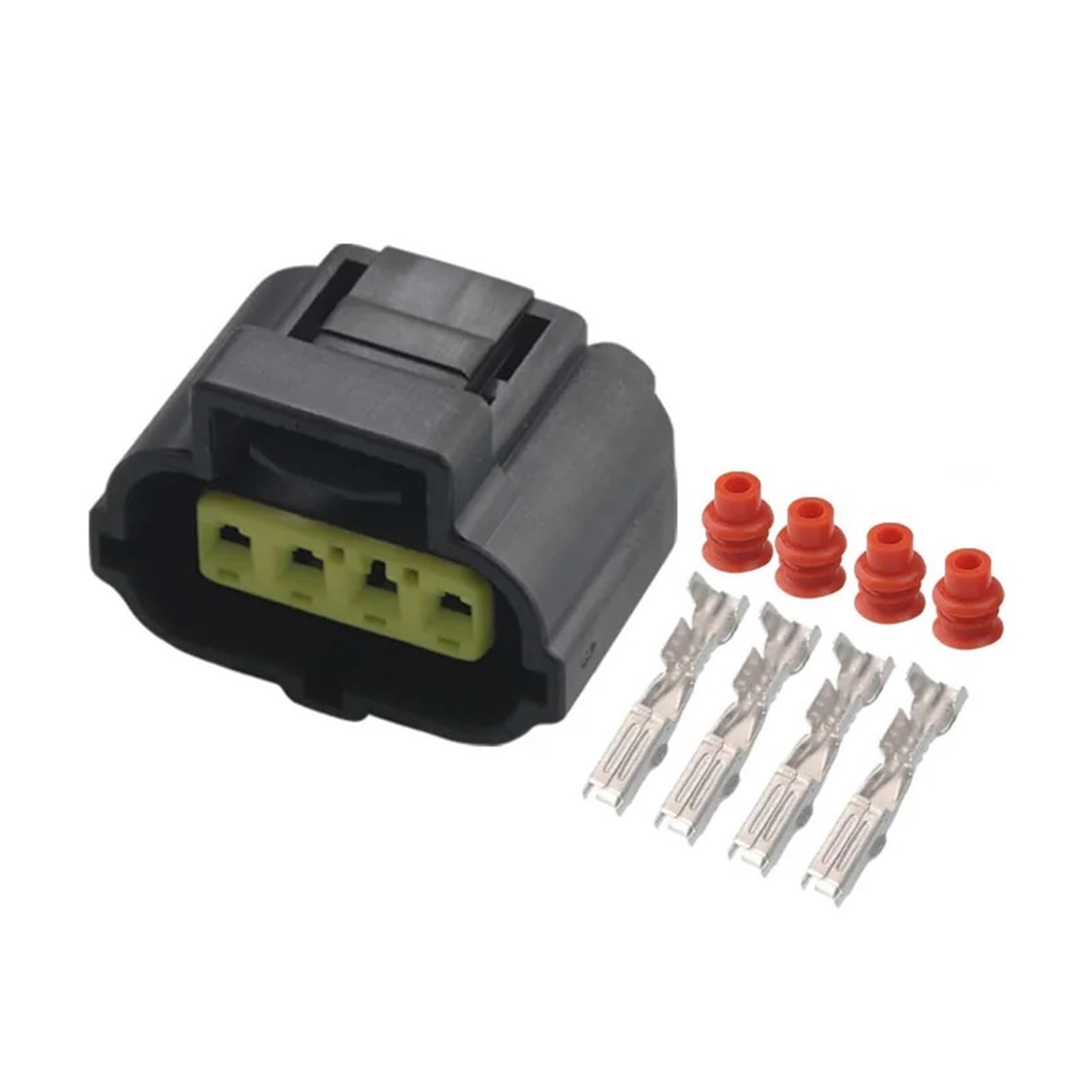 ChunLK 1/5/10/20/50Sets 4 Pin Automotive wasserdichte Elektrische Schwarze Buchse for 90980-10711/184046-1/DJ70417Y-1.8-21(1 Set) von ChunLK