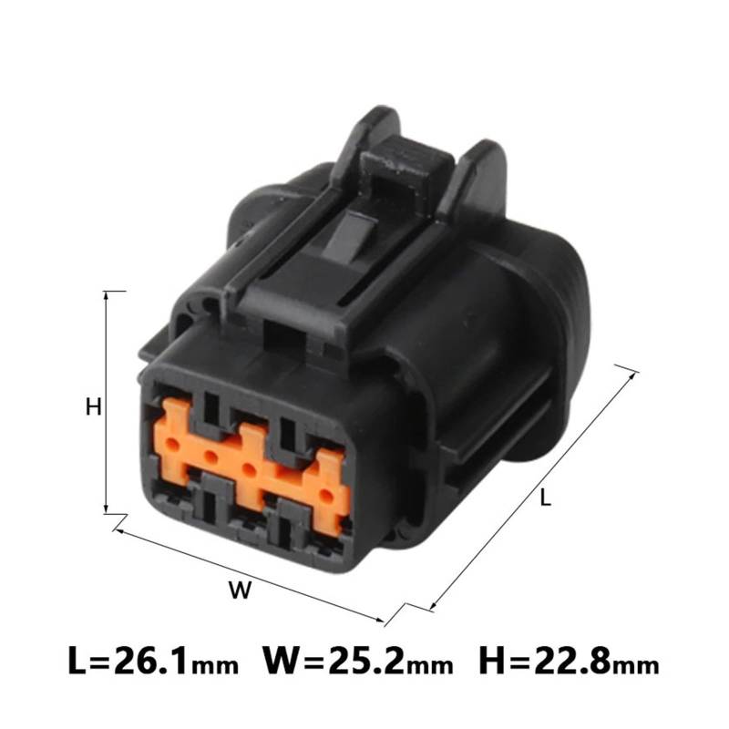 ChunLK 1/5/10/20 Sets 6 Pin Automotive Wasserdicht Elektrische Kabelbaum Versiegelt Männlich Weiblich Stecker Schwarz Stecker 6185-1173(6p Female,20 Sets) von ChunLK