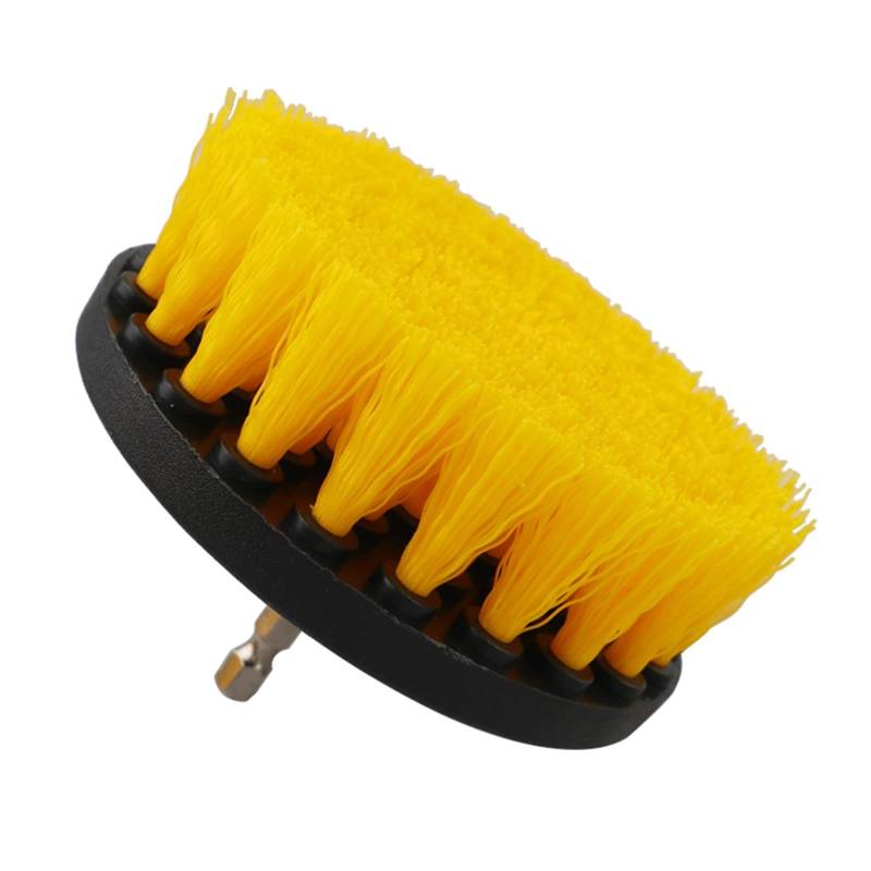 ChunLK 4 Zoll Nylon Power Pinsel Fliesen Bohrer Pinsel for Auto Detaillierung Waschen Küche Bad Polierer Auto Reinigung Werkzeuge Auto Zubehör(Yellow) von ChunLK