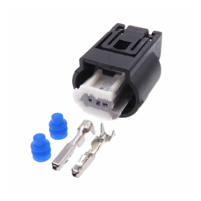 ChunLK 5 Set 2 Loch 1-968790-2 Auto Kleine Strom Buchse, 1718555-1 Auto Wasserdichten Stecker Auto Teile(Svart) von ChunLK