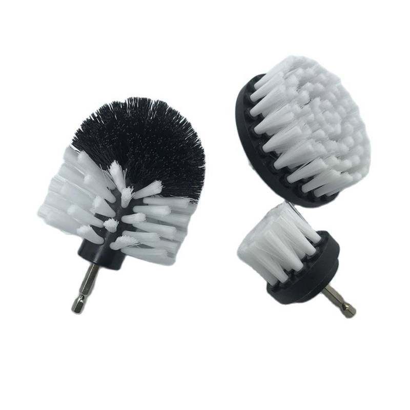 ChunLK Auto 2/3.5/4/5'' bürstenaufsatz Set Power Scrubber Pinsel Polierer Bad Reinigung Kit Mit Extender Küche Reinigung Werkzeuge(3pcs White) von ChunLK