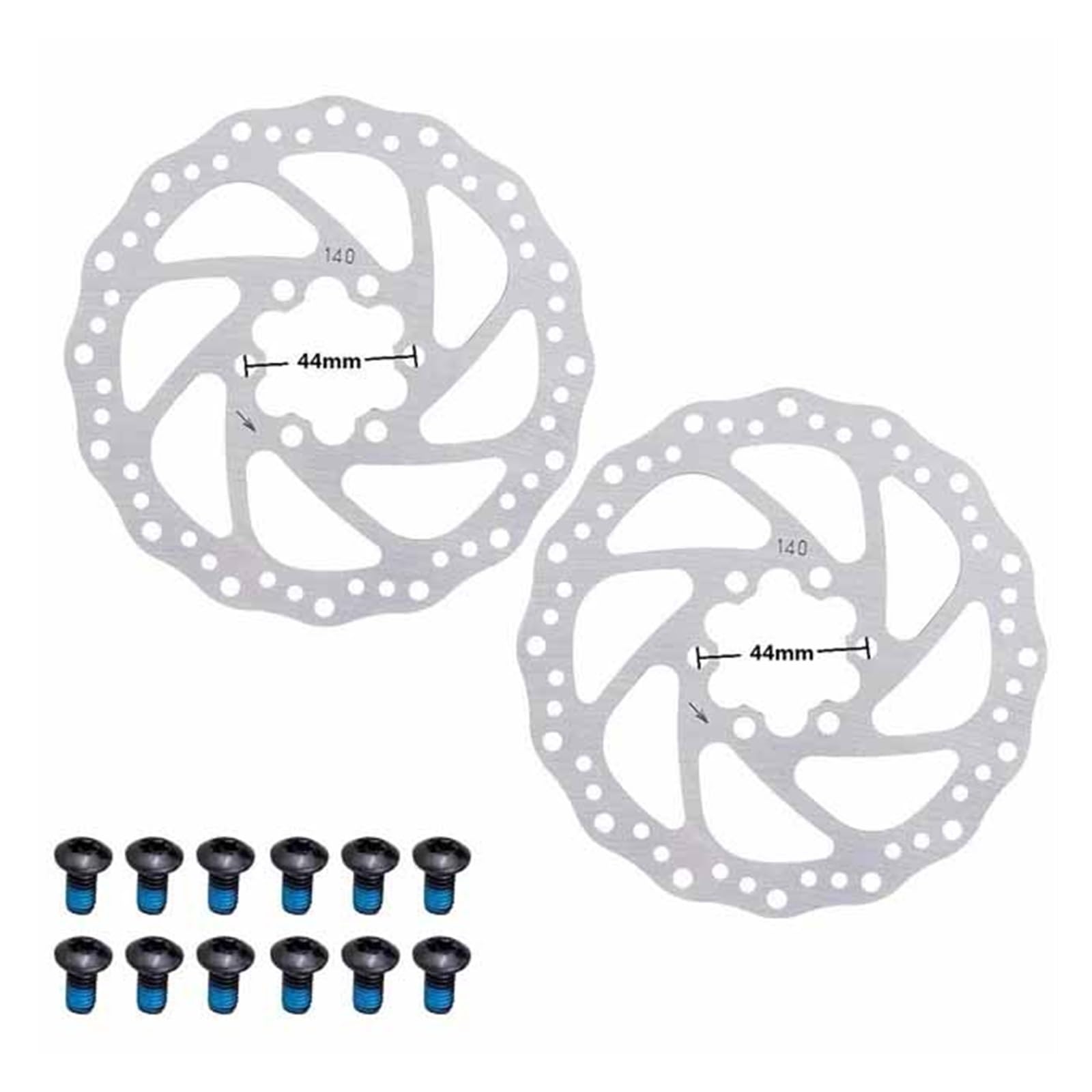 ChunLK Fahrradbremsscheibe 120 140 160 180 203mm 6 Zoll Edelstahl Hydraulische Bremsscheibe MTB Rennrad Scheibenbremse mit T25(S) von ChunLK