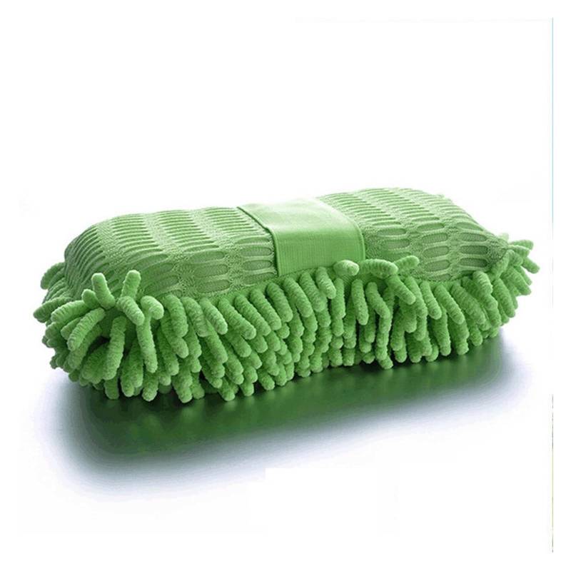 ChunLK Mikrofaser-Autowaschschwamm, Reinigung, Autopflege, Detaillierung, Bürsten, Waschen, Handtuch, Auto-Handschuhe, Styling-Zubehör(Green 1PCS) von ChunLK