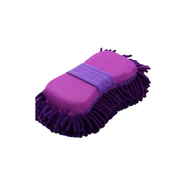 ChunLK Mikrofaser-Autowaschschwamm, Reinigung, Autopflege, Detaillierung, Bürsten, Waschen, Handtuch, Auto-Handschuhe, Styling-Zubehör(Purple 1PCS) von ChunLK