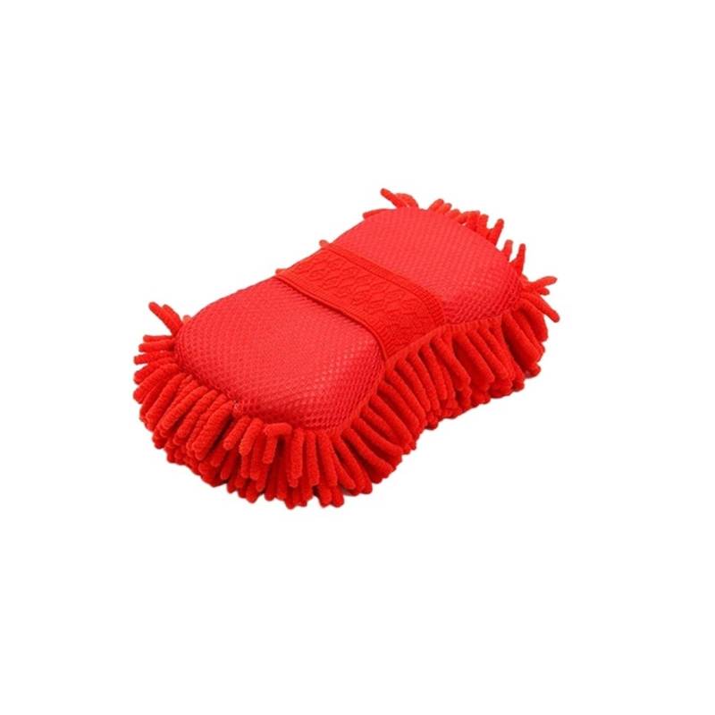 ChunLK Mikrofaser-Autowaschschwamm, Reinigung, Autopflege, Detaillierung, Bürsten, Waschen, Handtuch, Auto-Handschuhe, Styling-Zubehör(Red 1PCS) von ChunLK