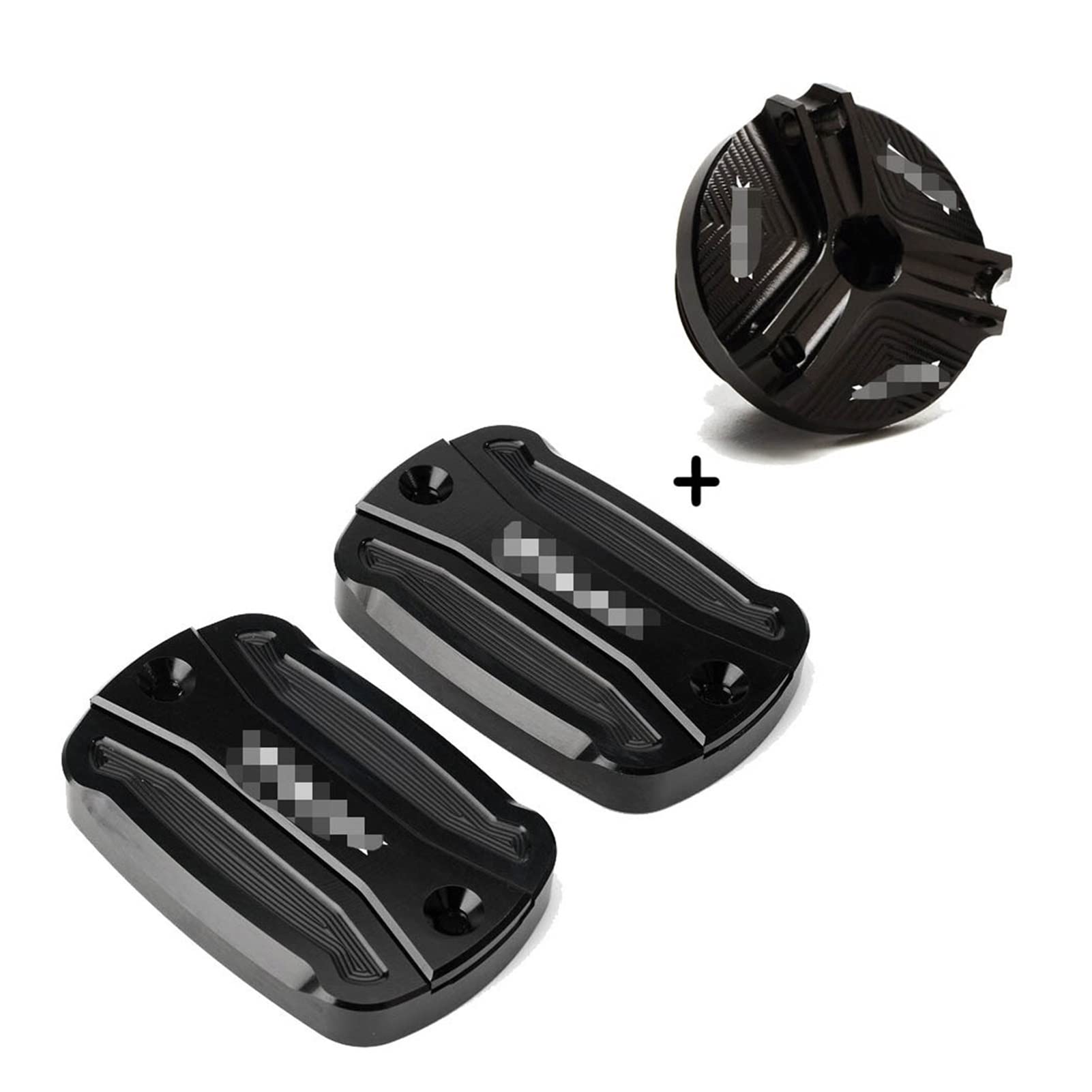 ChunLK Motorrad-Bremsflüssigkeitsdeckel, Hauptbremszylinder-Behälterdeckel, kompatibel mit TMAX 530 500 560 SX DX TECH MAX(A Set Black) von ChunLK