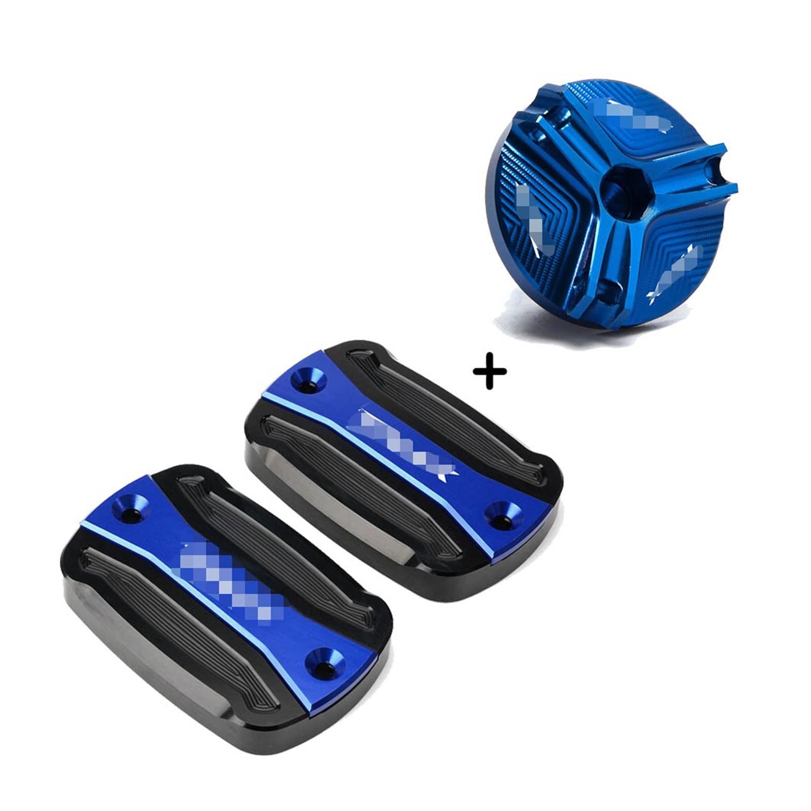 ChunLK Motorrad-Bremsflüssigkeitsdeckel, Hauptbremszylinder-Behälterdeckel, kompatibel mit TMAX 530 500 560 SX DX TECH MAX(A Set Blue) von ChunLK