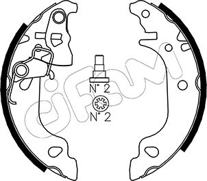 Bremsbackensatz Hinterachse Cifam 153-079 von Cifam