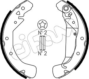 Bremsbackensatz Hinterachse Cifam 153-311 von Cifam