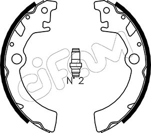 Bremsbackensatz Hinterachse Cifam 153-400 von Cifam