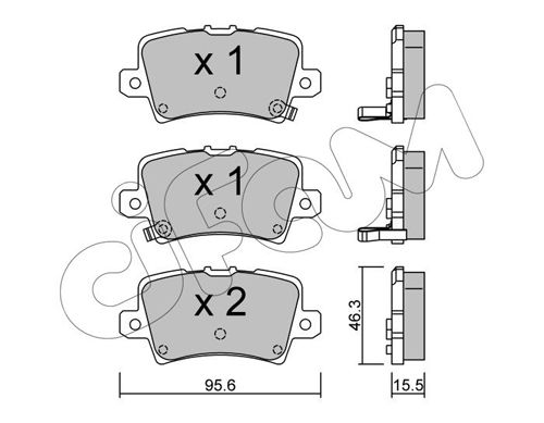 Bremsbelagsatz, Scheibenbremse Hinterachse Cifam 822-729-0 von Cifam