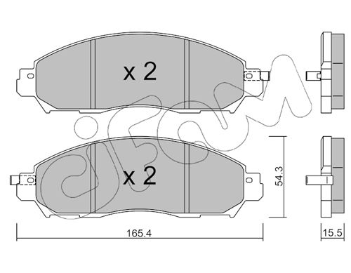 Bremsbelagsatz, Scheibenbremse Vorderachse Cifam 822-1081-1 von Cifam