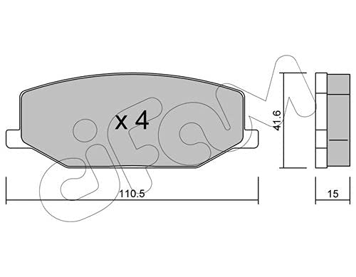 CIFAM 822-097-0 Bremsbeläge von Cifam