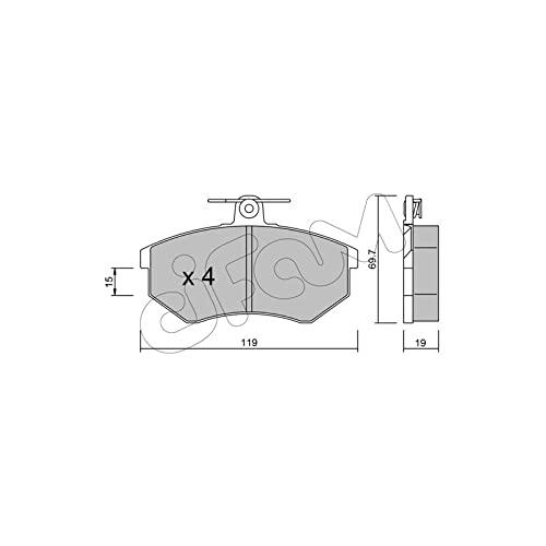 Bremsbelagsatz, Scheibenbremse Kompatibel mit Audi 90 B3 + A4 B5 + Avant + Coupe B2 + 80 B4 Avant + Cabriolet B3 + 100 C2 80-97 von Autoteile Gocht von Autoteile Gocht