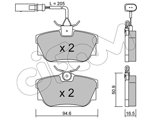 CIFAM 822-346-2 Bremsbeläge von Autoteile Gocht