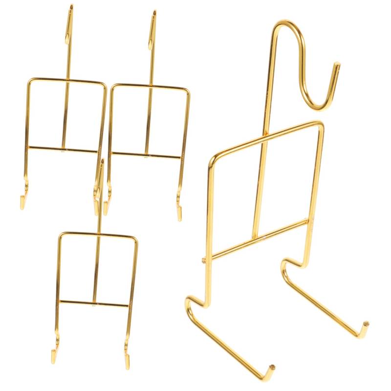 Ciieeo 4 Stück Kaffeetassenhalter Kaffee Reisebecher Wäscheständer Spender Kitchen Shelf Stand kaffeetassen Halter Kassierer-Set flurschrank Kaffeetassenregal Kaffeeständer Eisen Golden von Ciieeo