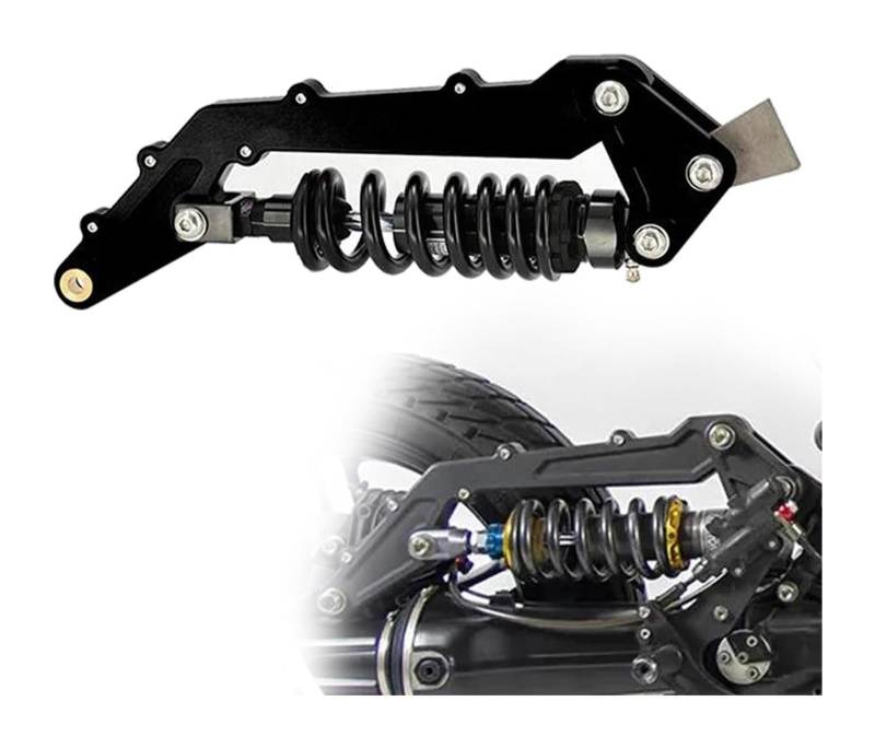 Federungsdämpfer Für K75 K100 K1100 310-340mm Schwarz Hinten Stoßdämpfer Motorrad Kit Cafe Racer Hilfsrahmen Suspension Dämpfung Einstellen(Please Select) von Ciloc