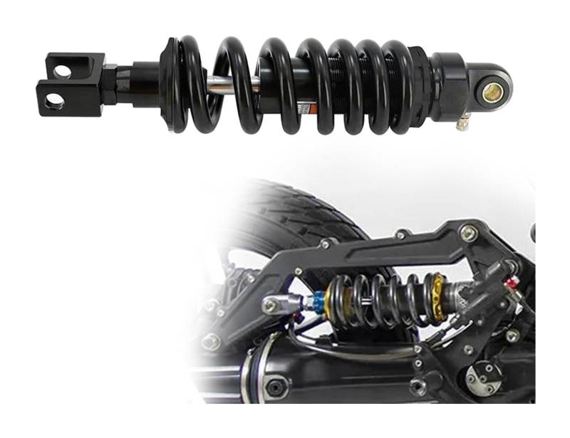 Federungsdämpfer Für K75 K100 K1100 310-340mm Schwarz Hinten Stoßdämpfer Motorrad Pro-link Kit Cafe Racer Hilfsrahmen Aufhängung Einstellen Dämpfung(Rear Shock Absorber) von Ciloc