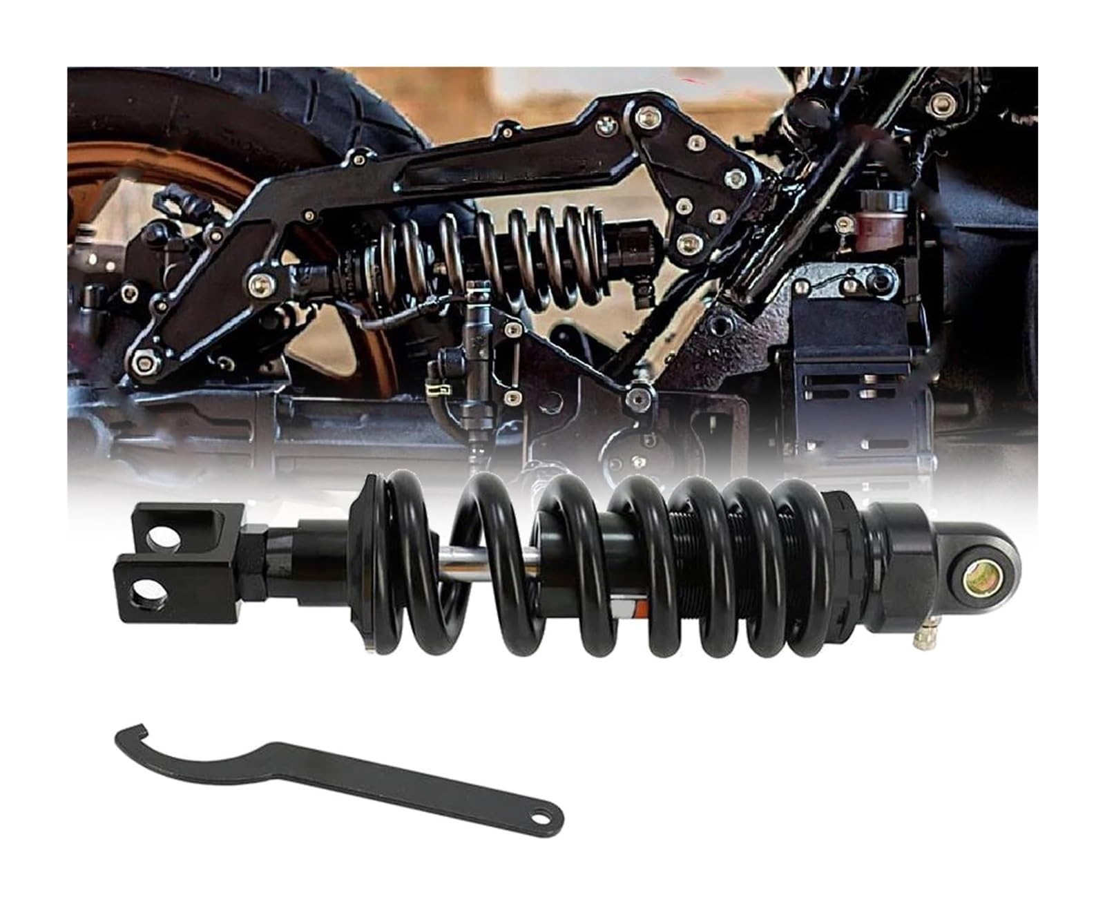 Federungsdämpfer Für K75 K100 K1100 Geändert Eingestellt Dämpfung Hilfsrahmen Suspension Sitz Motorrad Hinten Stoßdämpfer Halterung Pro-link Kit(Rear Shock) von Ciloc