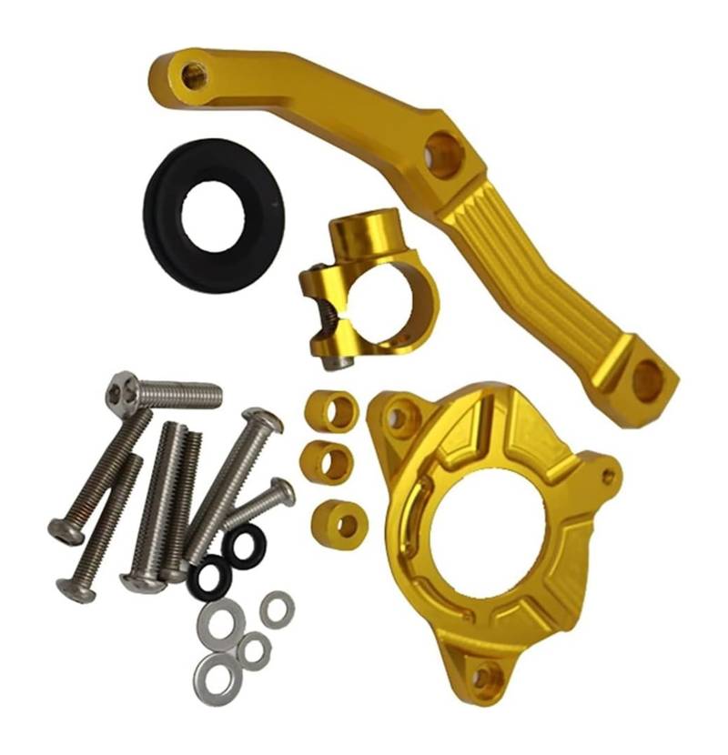 Federungsdämpfer Für Kawa&saki Z1000 Z 1000 2014-2017 Motorrad Zubehör CNC Einstellbare Lenkung Stoßdämpfer Stabilisator Und Halterung(Z1000-gold) von Ciloc