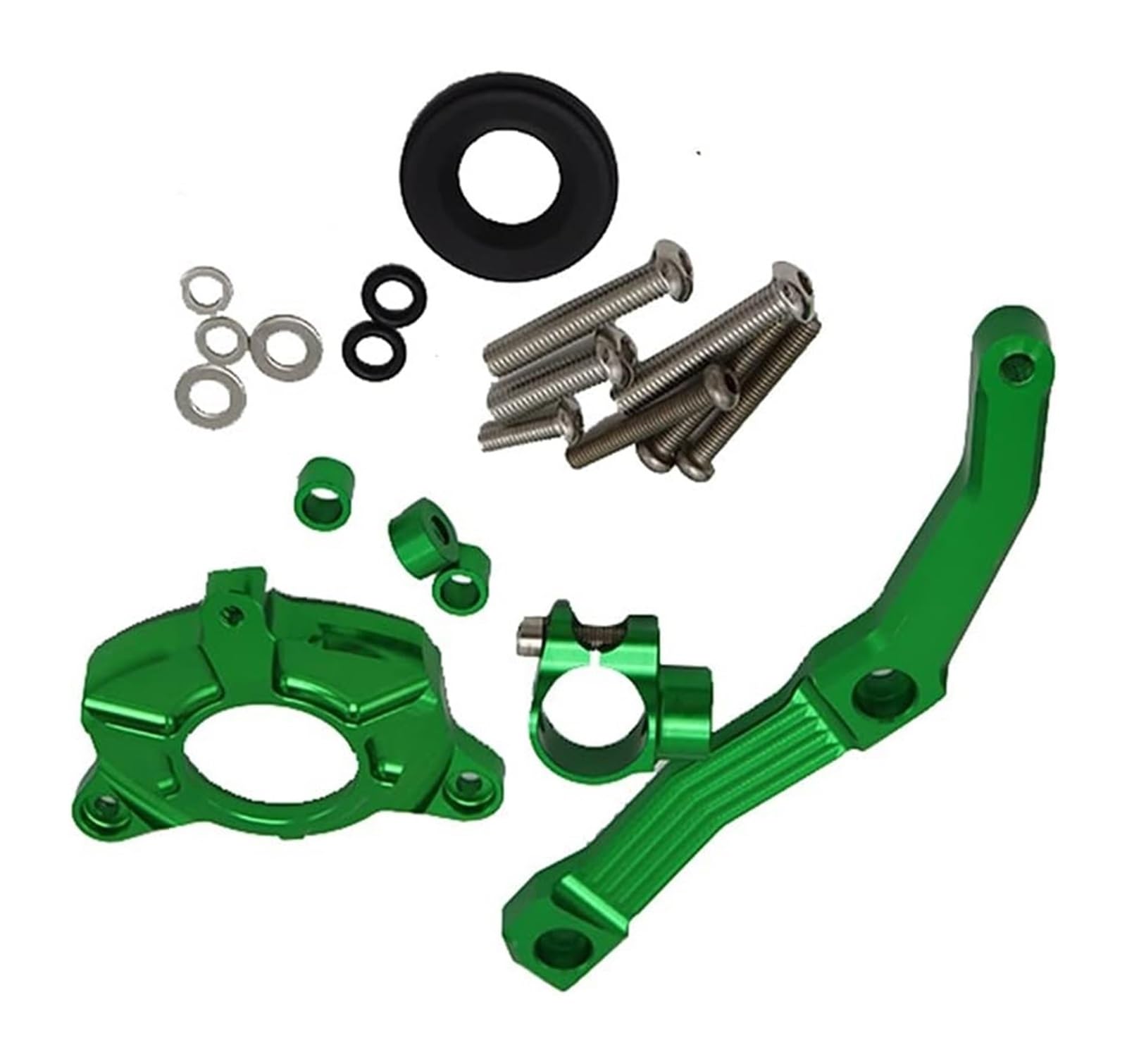 Federungsdämpfer Für Kawa&saki Z1000 Z 1000 2014-2017 Motorrad Zubehör CNC Einstellbare Lenkung Stoßdämpfer Stabilisator Und Halterung(Z1000-green) von Ciloc