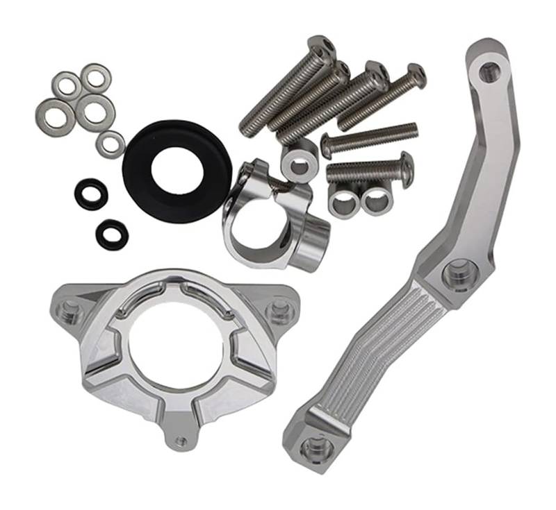 Federungsdämpfer Für Kawa&saki Z1000 Z 1000 2014-2017 Motorrad Zubehör CNC Einstellbare Lenkung Stoßdämpfer Stabilisator Und Halterung(Z1000-silver) von Ciloc