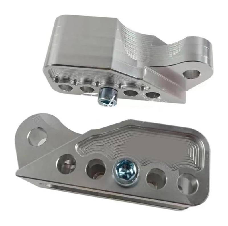 Federungsdämpfer Für S&uzuki Scooter Motorrad Hinterer Stoßdämpfer Rückwärtsadapter Erhöhung Refit Universal(Silver 5 Holes 1pair) von Ciloc