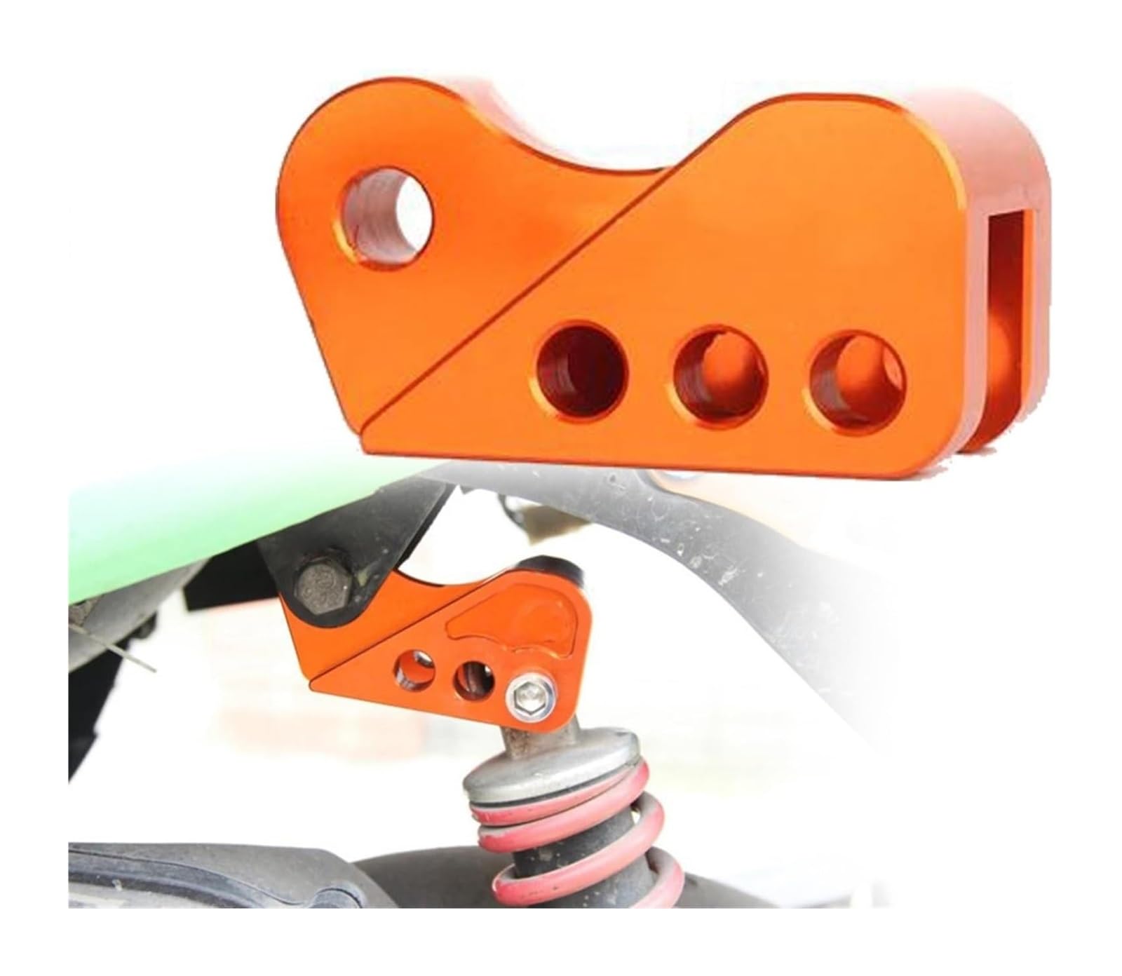 Federungsdämpfer Für Scooter Modify Motorrad Hinten Stoßdämpfer Rückwärts Adapter Erhöhung Refit Universal(Left Orange) von Ciloc