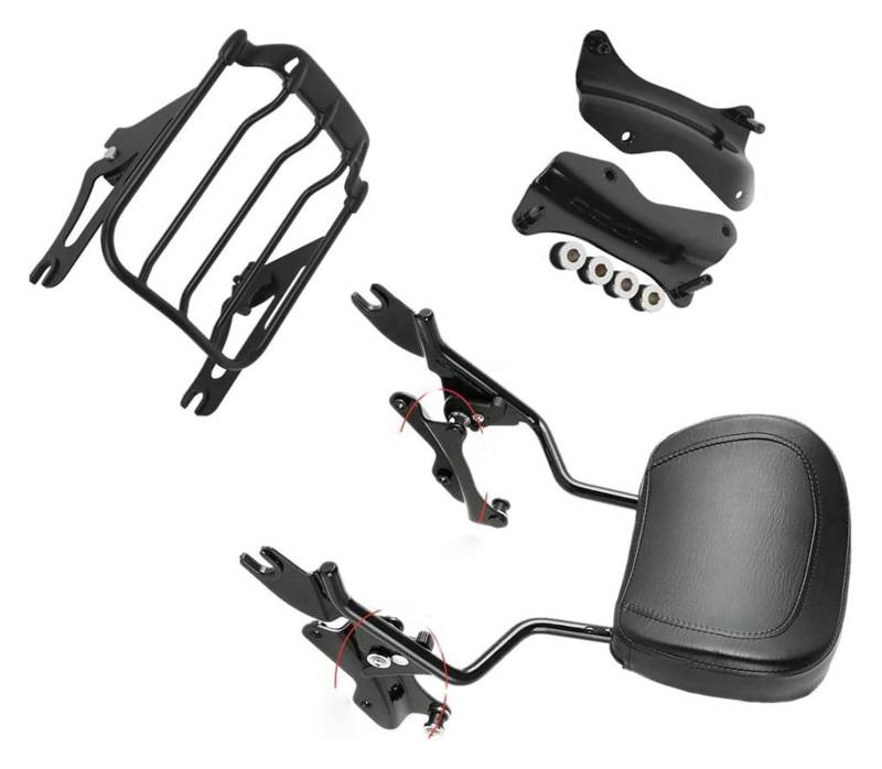 Für H&Arley Für Road Für King Für Special Für FLHRXS 2018 2019 Motorrad Sissy Bar Rückenlehne Gepäckträger Docking Kit Motorradzubehör Motorrad Lenkungsdämpfer(B) von Ciloc