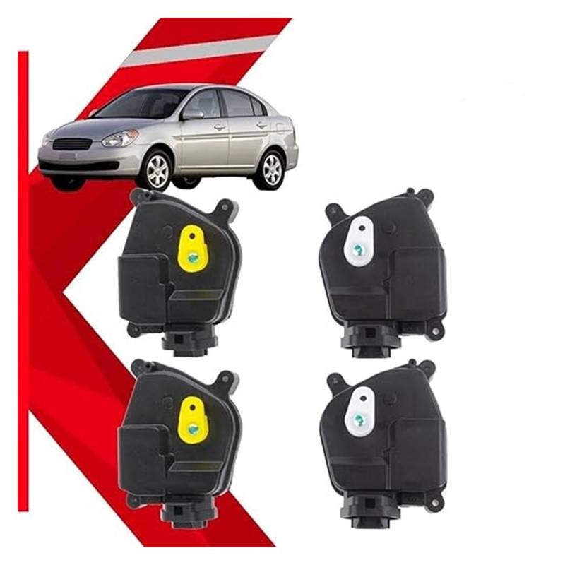 Für Hyundai Für Accent Für Kia Für Rio(5) 95735-1G020 Vorne Hinten Links Rechts Türschloss Antrieb 2006-2011 Heckklappenschloss(1set(4pcs)) von Ciloc