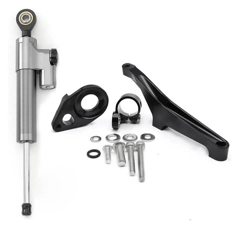 Für Suz&uki SV650 2016-2022 Motorrad Einstellbare Lenkung Dämpfer Stabilisator Halterung Montage Unterstützung Kit Halter Motorrad Lenkungsdämpfer(Set 4) von Ciloc