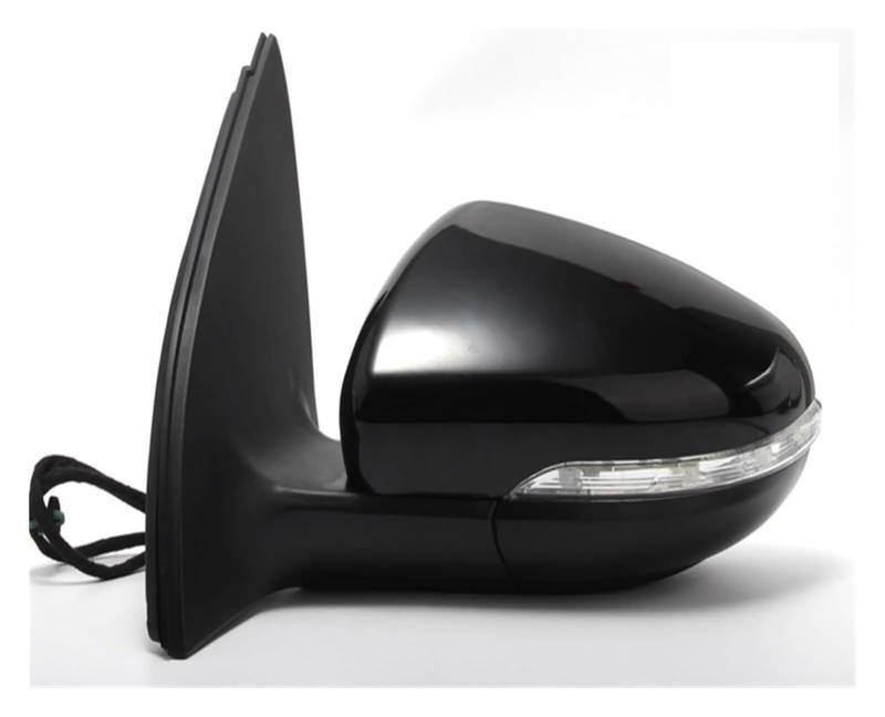 Für VW Für G&olf MK6 2009-2012 Auto Power Beheizte Falten Blinker Seite Spiegel Montage 5KD857501 5KD857502 Komplett- Außenspiegel(Left Black) von Ciloc