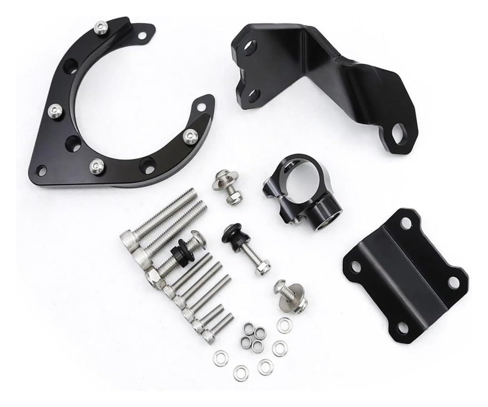 Für Y&amaha Für MT07 FZ07 2020-2023 Lenkungsdämpfer Motorradstabilisierungsdämpferhalterung Montagesatz Lenkungsdämpfer Motorrad Lenkungsdämpfer(Black Bracket) von Ciloc