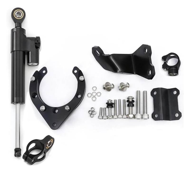 Für Y&amaha Für MT07 FZ07 2020-2023 Lenkungsdämpfer Motorradstabilisierungsdämpferhalterung Montagesatz Stabilisatordämpfer Motorrad Lenkungsdämpfer(Set 2) von Ciloc