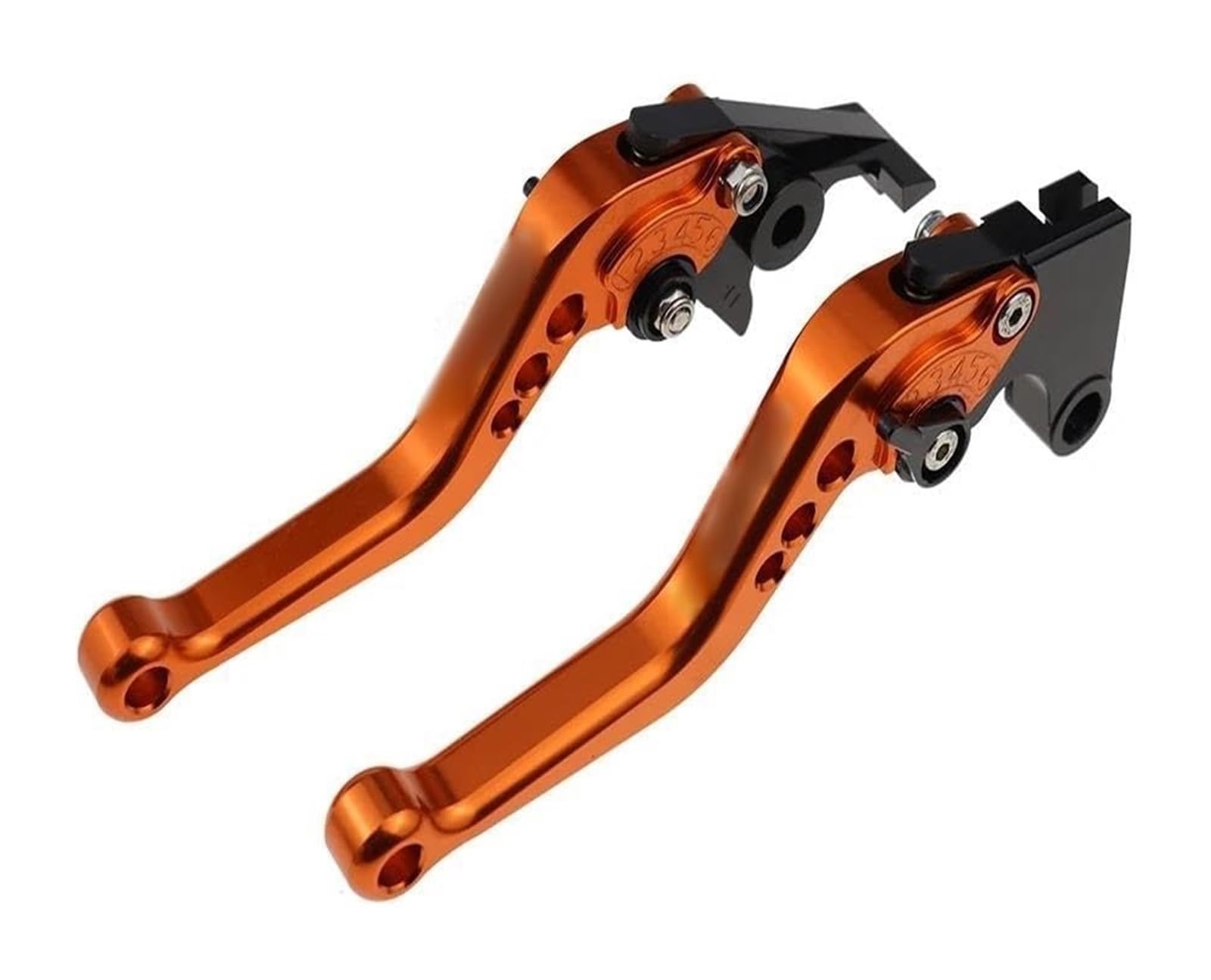 Motorrad Kupplungshebel Für PCX155 PCX160 2021 2022 2023 Motorradzubehör CNC Kurze Einstellbare Bremskupplungshebel(Orange) von Ciloc