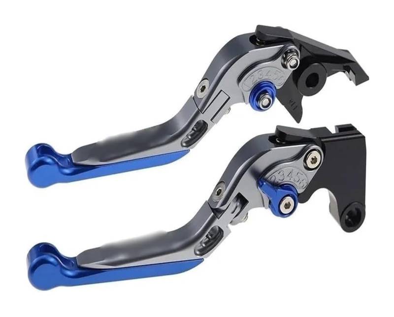 Motorrad Kupplungshebel Für Suz&uki DL650 Für V&Strom 2011-2023 Motorrad CNC Bremse Kupplung Hebel Einstellbare Klapp Ausziehbar(Blau) von Ciloc